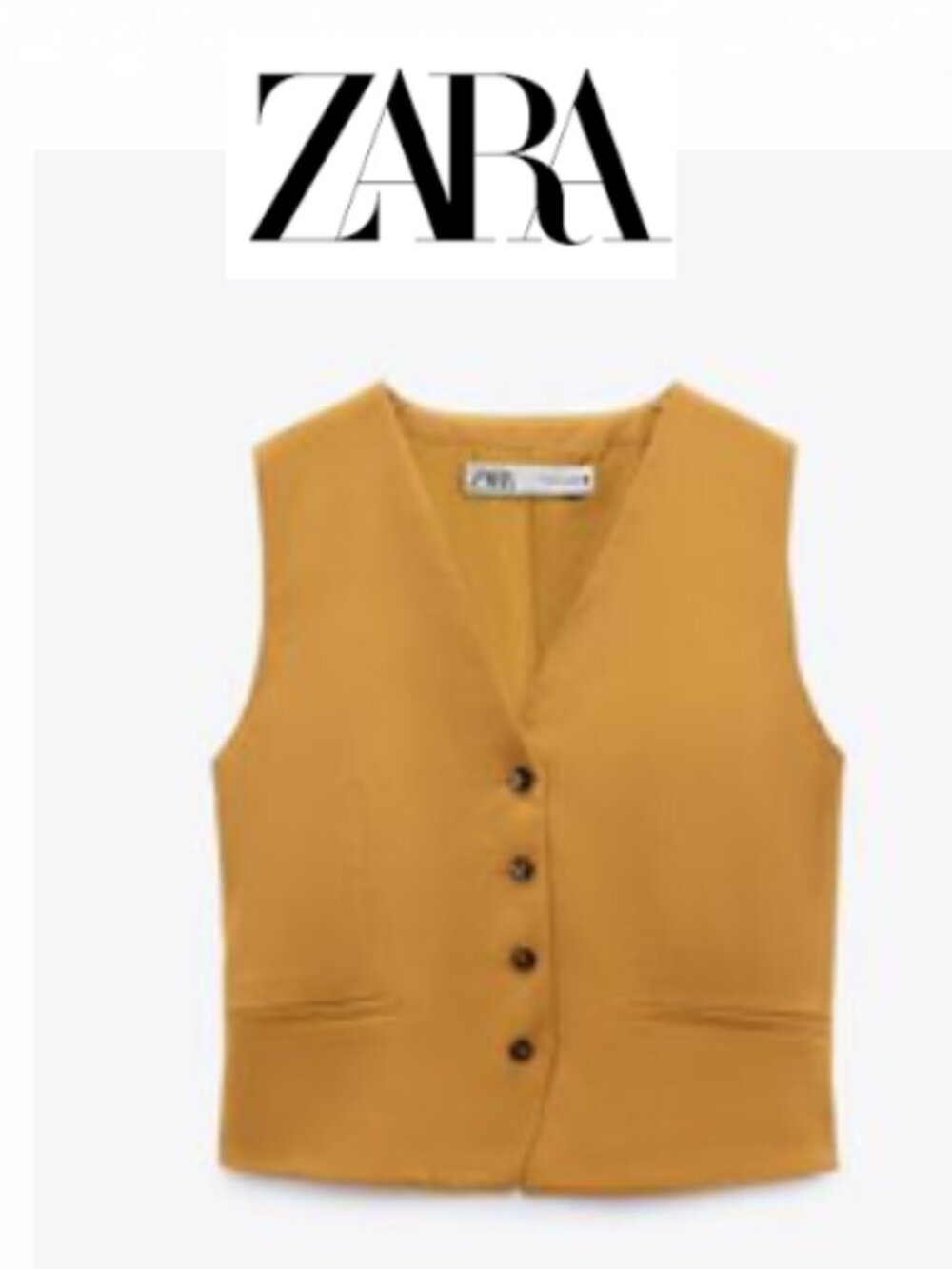 Mustard Yellow Sleeveless Vest Large